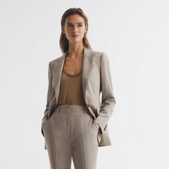 NWT Reiss Emily wool blend blazer in Oatmeal Sz 2 - Picture 6 of 6